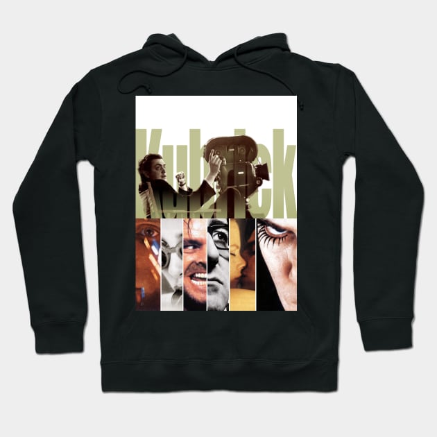 Stanley Kubrick Collage Portrait Hoodie by Dez53